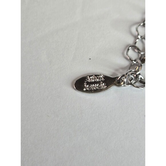 Adult Jewels Silver Tone Necklace Owl Pendant with Blue Cabachon - Picture 6 of 6